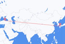 Flyreiser fra Ube, Japan til Samsun, Tyrkia