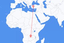 Vluchten van Solwezi, Zambia naar Antalya, Turkije