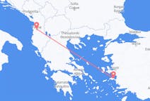 Loty z Samos do Tirany