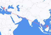 Flyreiser fra Miri, Malaysia til Korfu, Hellas