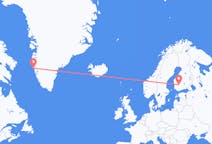 Flyg från Maniitsoq, Grönland till Tammerfors, Finland