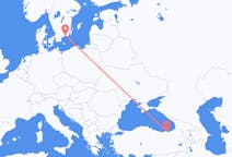 Flyreiser fra Trabzon, Tyrkia til Karlskrona, Sverige