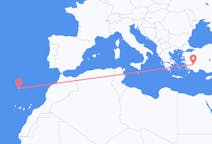Flyreiser fra Funchal, til Denizli