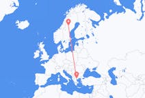 Flyreiser fra Vilhelmina, Sverige til Thessaloniki, Hellas