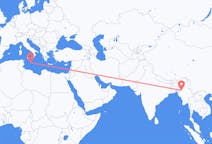 出发地 缅甸出发地 戛里目的地 马耳他瓦莱塔的航班