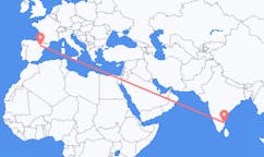 เที่ยวบิน จาก Pondicherry, อินเดีย ไปยัง Zaragoza, สเปน