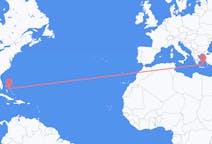 Flights from North Eleuthera, the Bahamas to Santorini, Greece