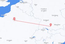 Flyg från Paris, Frankrike till Memmingen, Tyskland