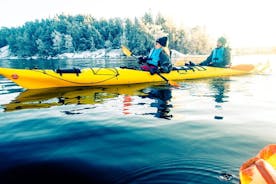 Tour de invierno en kayak y fika - islas del archipiélago de Estocolmo