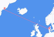 Flyg från Billund, Danmark till Kulusuk, Grönland