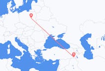 Flyrejser fra Hakkâri, Tyrkiet til Warszawa, Polen