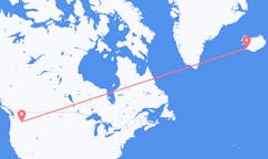 航班从美国帕斯科市到雷克雅维克市，冰岛塞尔