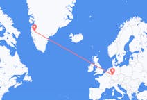 出发地 格陵兰出发地 坎格鲁斯苏克目的地 德国法兰克福的航班