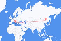 Flyg från Daqing, Kina till Neapel, Italien