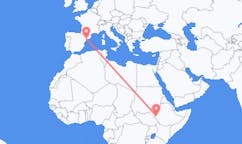 Flüge von Gambela, Äthiopien nach Reus, Spanien