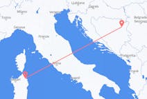 보스니아 헤르체고비나 투즐라에서 출발해 이탈리아 올비아에게(으)로 가는 항공편