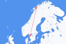 スウェーデンのヨーテボリからから、ノルウェーのナルビクまでのフライト