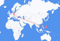 Flights from Koror, Palau to Linz, Austria
