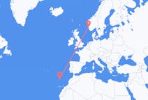 Flights from Haugesund, Norway to Vila Baleira, Portugal