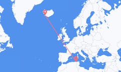 出发地 阿尔及利亚安纳巴目的地 冰岛雷克雅维克的航班
