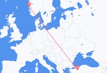 Flights from Bergen to Eskişehir