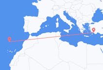 出发地 土耳其出发地 达拉曼目的地 葡萄牙丰沙尔的航班