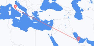 出发地 卡塔尔目的地 意大利的航班