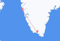 Vluchten van Maniitsoq naar Qaqortoq