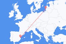 Flights from Palanga in Lithuania to Valencia in Spain
