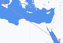 Flyreiser fra Yanbu, Saudi-Arabia til Palermo, Italia