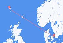 出发地 法罗群岛索尔瓦古尔目的地 丹麦哥本哈根的航班