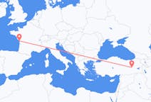 Loty z La Rochelle, Francja do Bingöla, Turcja