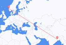 Flights from Durgapur, India to Bergen, Norway