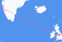 Flyreiser fra Maniitsoq, Grønland til Birmingham, England