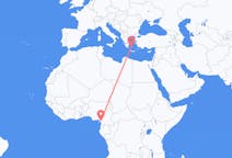 Flyg från Douala, Kamerun till Milos, Grekland