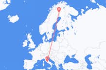 Flyreiser fra Pajala, Sverige til Roma, Italia
