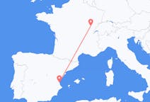 Flyg från Dole, Frankrike till Valencia, Spanien