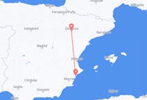 Vols depuis la ville de Saragosse vers la ville d'Alicante