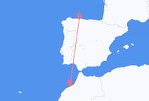 Fly fra Casablanca til Asturias