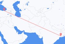 出发地 印度出发地 加尔各答目的地 土耳其特拉布宗的航班