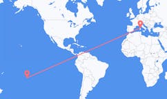 Flights from Raivavae, French Polynesia to Olbia, Italy