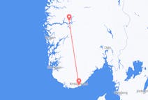 Flyreiser fra Sogndal, Norge til Kristiansand, Norge