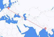 Flights from Kyaukpyu, Myanmar (Burma) to Poznań, Poland