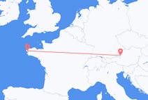 Flyg från Salzburg, Österrike till Brest, Frankrike