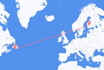 从 圣皮埃尔和密克隆群岛出发地 圣皮埃尔目的地 芬兰坦佩雷的航班