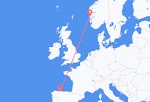 Flyg från Bergen, Norge till Santiago del Monte, Spanien