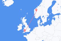 Vols de Sogndal, Norvège pour Exeter, Angleterre