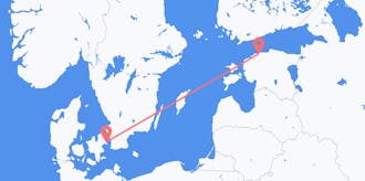 デンマークからエストニアへのフライト