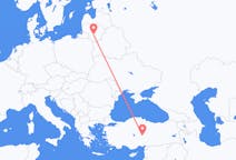 Vluchten van Kaunas, Litouwen naar Kayseri, Turkije