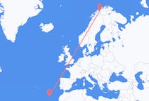 ノルウェーのソルクヨセンから、ポルトガルのフンシャルまでのフライト